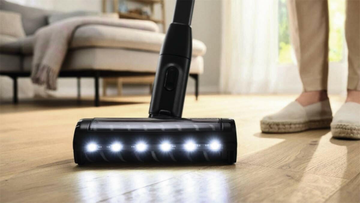 Bosch Bosch Parketborstel met ledverlichting zwart