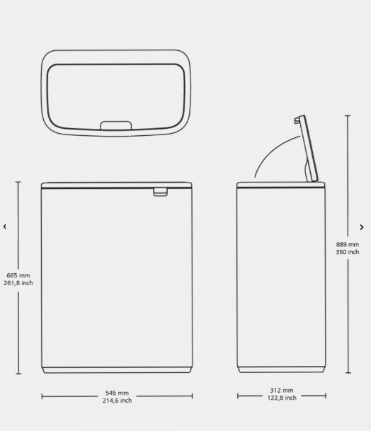 Brabantia Brabantia Bo Pedaalemmer, 2 x 30L mat zwart