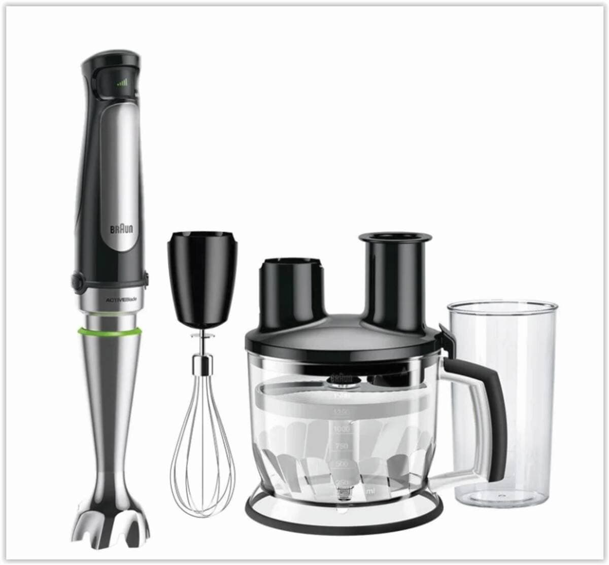 Braun Domestic Home Braun MQ7075X zwart-RVS