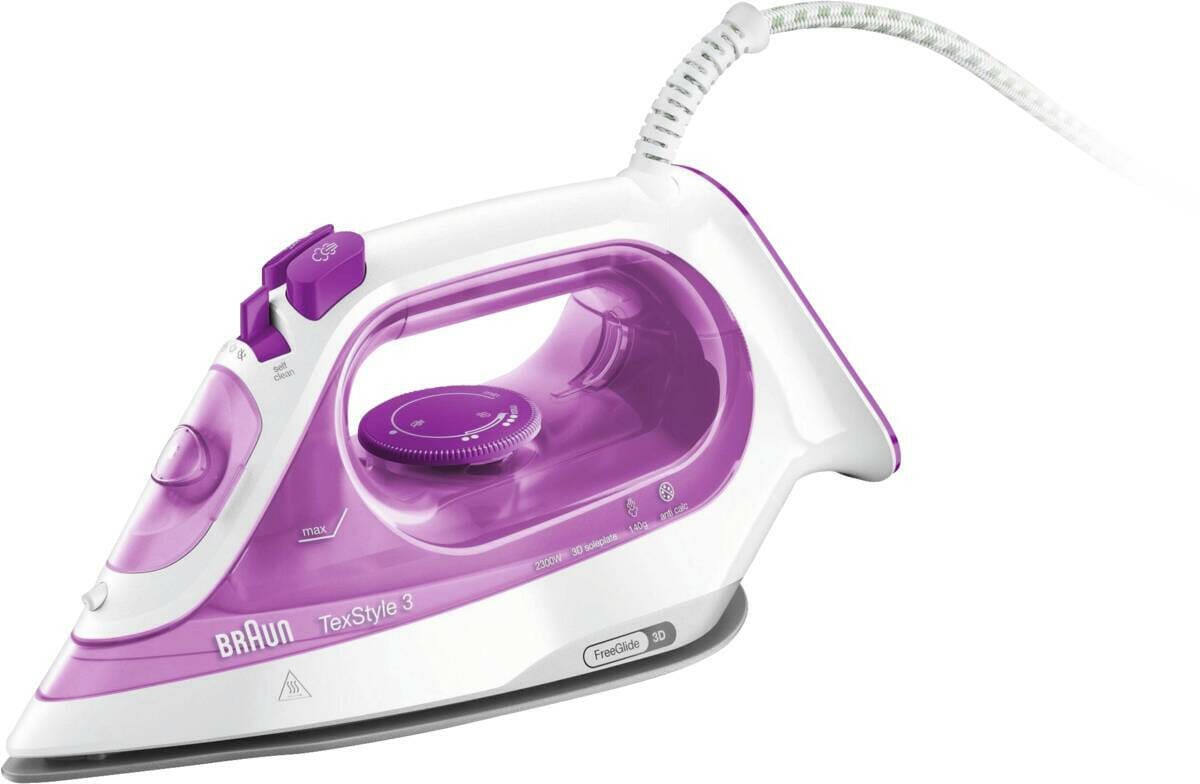 Braun Domestic Home Braun SI3030PU SI TextStyle 3 roze-wit