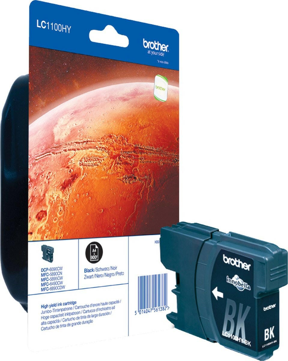 Brother LC-1100HYBK - HOOG RENDEMENT - ZWART - ORIGINEEL - INKTCARTR