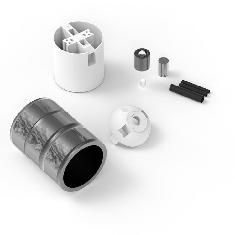 Calex Calex Lamphouder E27 Aluminium Mat Parel Zwart