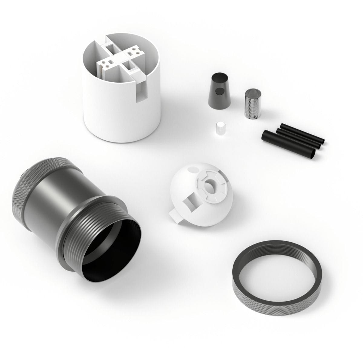 Calex Calex Lamphouder E27 Aluminium Mat Parel Zwart