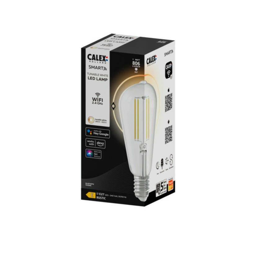 CALEX LEDLAMP SMART LED FILAMENT RUSTIC SMOKEY LAMP ST64.