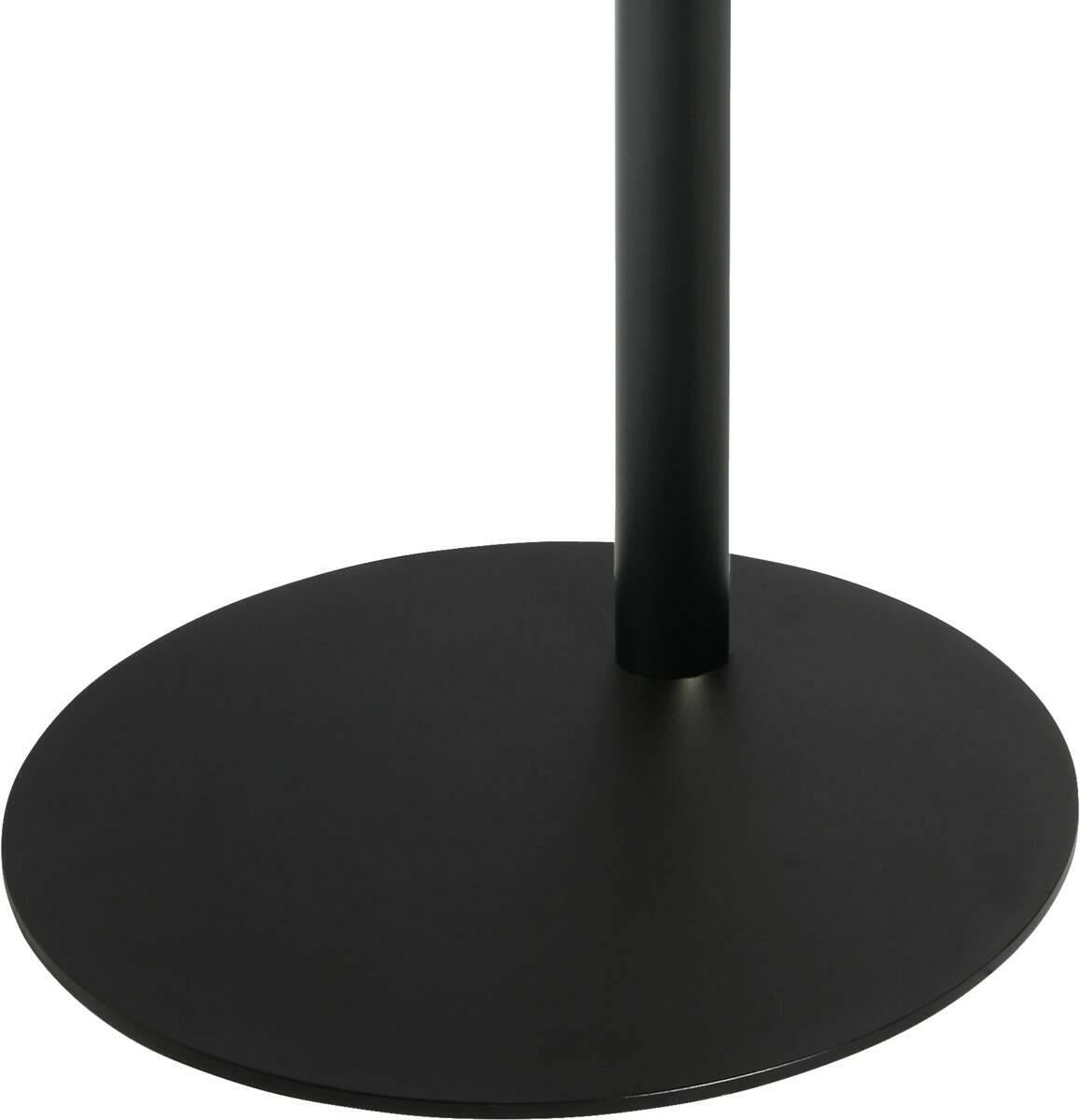 Cavus Voet 53cm rond zwart staal zwart.