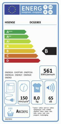 Hisense DCGE803 wit.