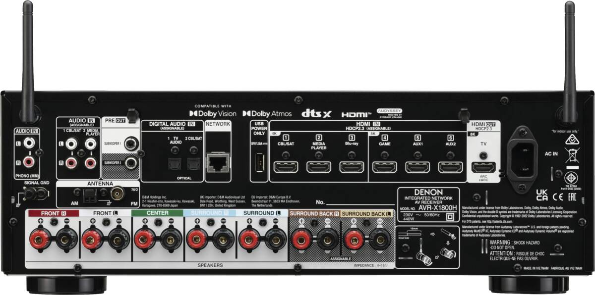 Denon Denon AVR-X1800H zwart