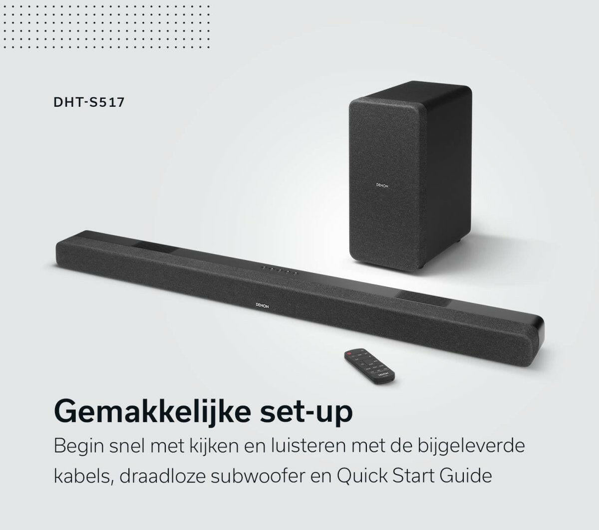 Denon DHT-S517-BKE2 zwart.