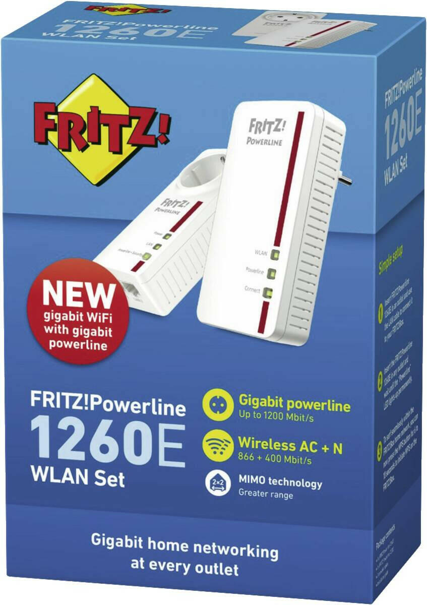 AVM FRITZ!Powerline 1260E WLAN Set wit.
