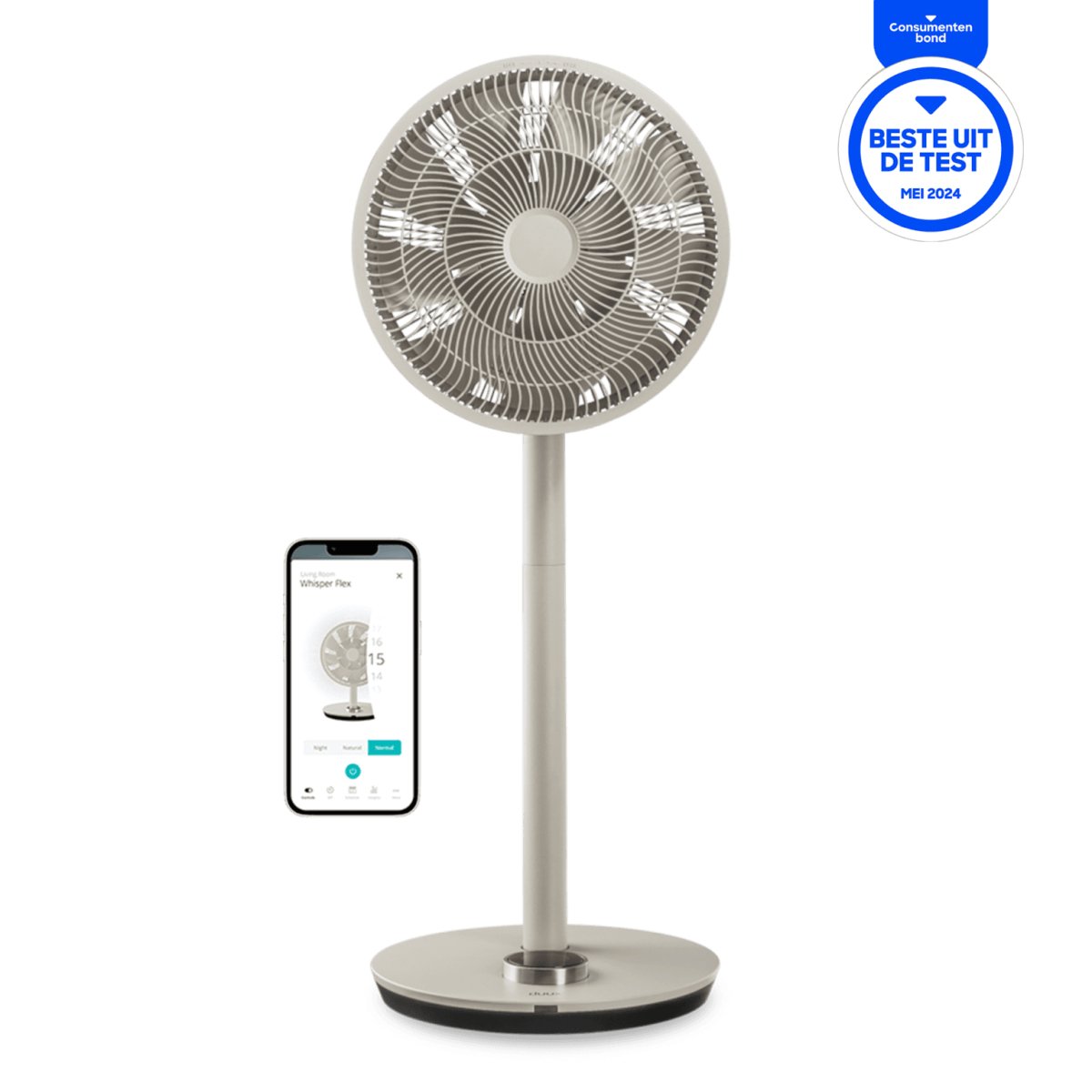 DUUX WHISPER FLEX SMART FAN GREIGE - EP:Tummers