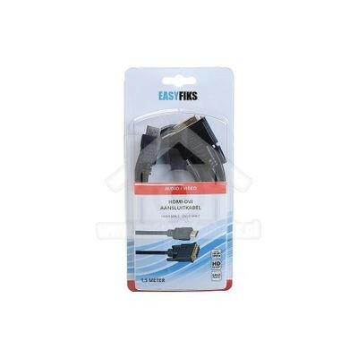 Easyfiks DVI-D Male - DVI-D Male 1.5M zwart.