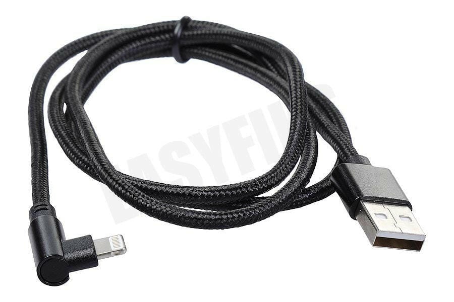 Easyfiks Easyfiks USB to Lightning cable 1m zwart