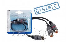 Easyfiks Jack 3.5mm Stereo Male - 2x Tulp RCA Male 10M - EP:Tummers