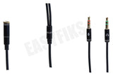 Spez 2x 3,5mm Jack Male 4P Audio Cross-over 3,5mm 15cm