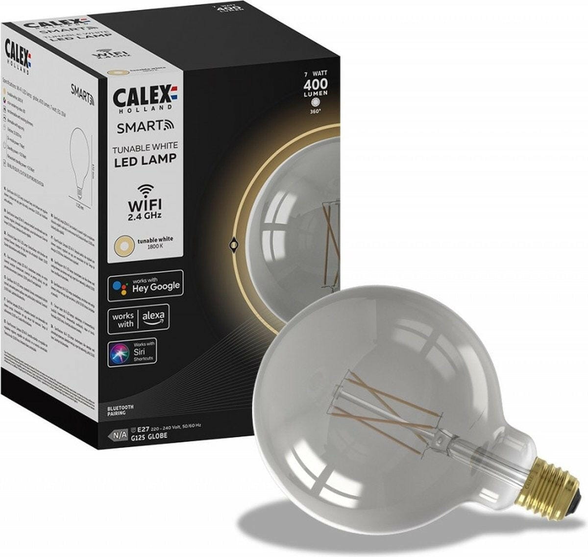 EP:Tummers CALEX LEDLAMP SMART LED FILAMENT RUSTIC SMOKEY GLOBELAMP G12