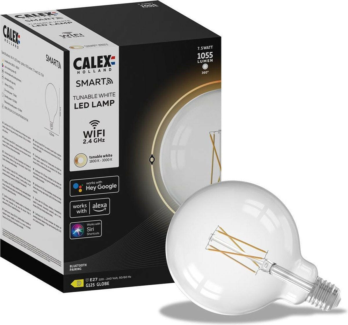 EP:Tummers CALEX LEDLAMP SMART LED GLOBELAMP G125 E27 FILAMENT CLEAR