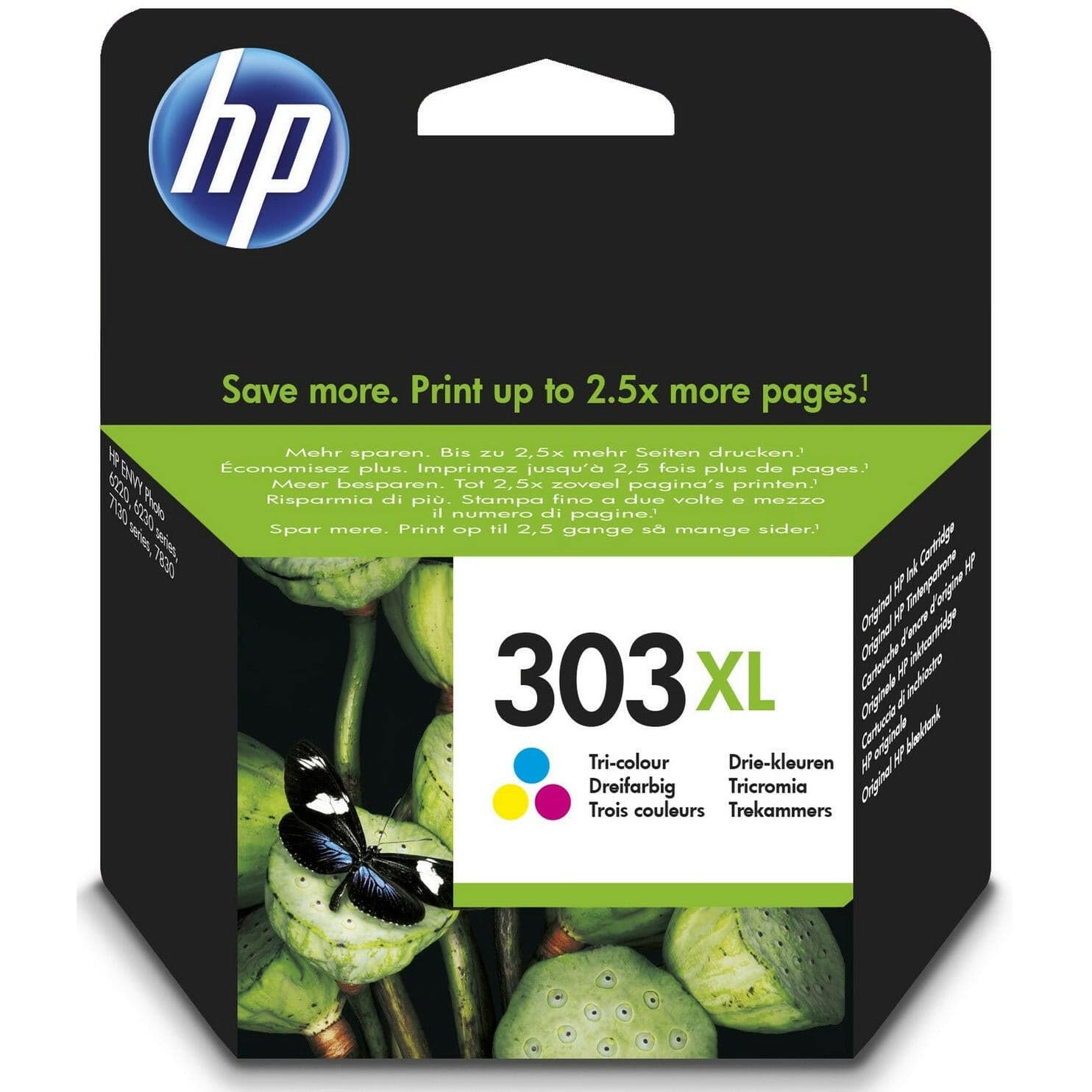 EP:Tummers HP 303XL ORIGINELE HIGH-CAPACITY DRIE-KLEUREN INKTCARTRIDGE