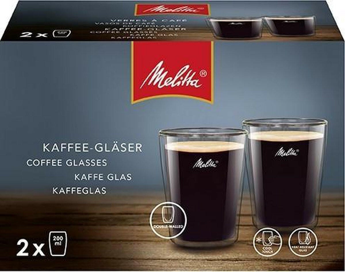 EP:Tummers MELITTA GLAS KOFFIE 200ML 2ST 6761117