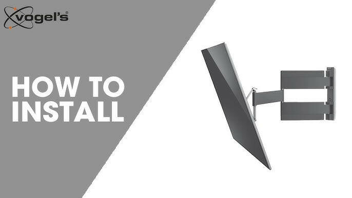 EP:Tummers VOGELS MUURSTEUN THIN 545 BLACK TURN 180 WALL MOUNT 40-65 IN