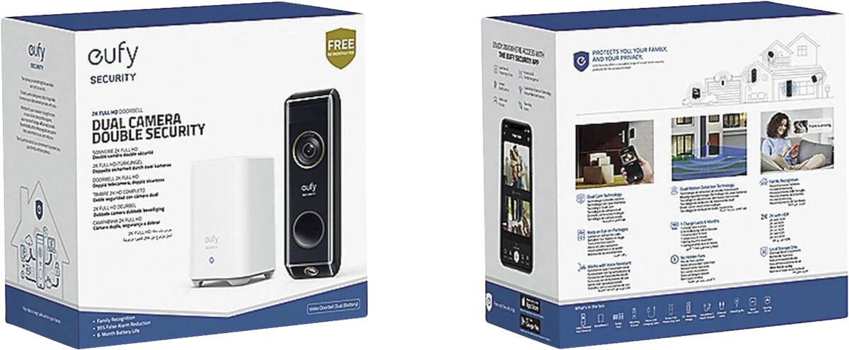 eufy Eufy Video Doorbell Dual 2K (S330) (Battery) + HomeBase