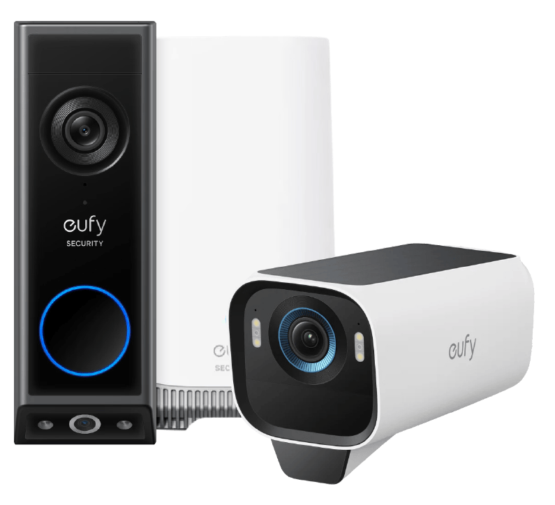 Eufy Eufy Video Doorbell Dual (E340) + eufyCam S3 Pro Add-on Camera + HomeBase 3 (S380)