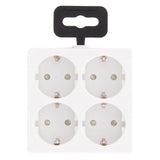 Exin Exin Verlengdoos 4-Voudig RA zonder Snoer Wit
