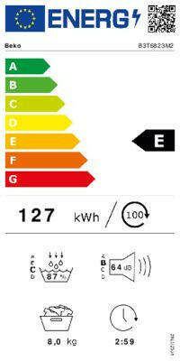 Beko B3T6823M2 grijs