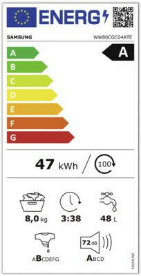 Samsung WW80CGC04ATEEN wit.