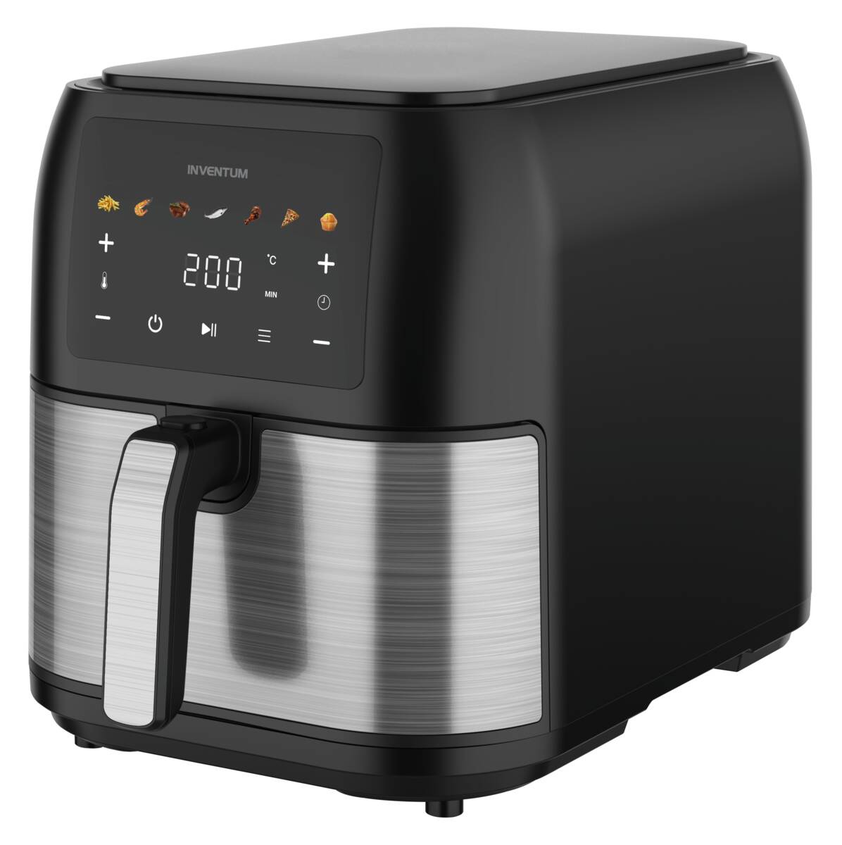 Inventum GF801HLDB zwart-RVS