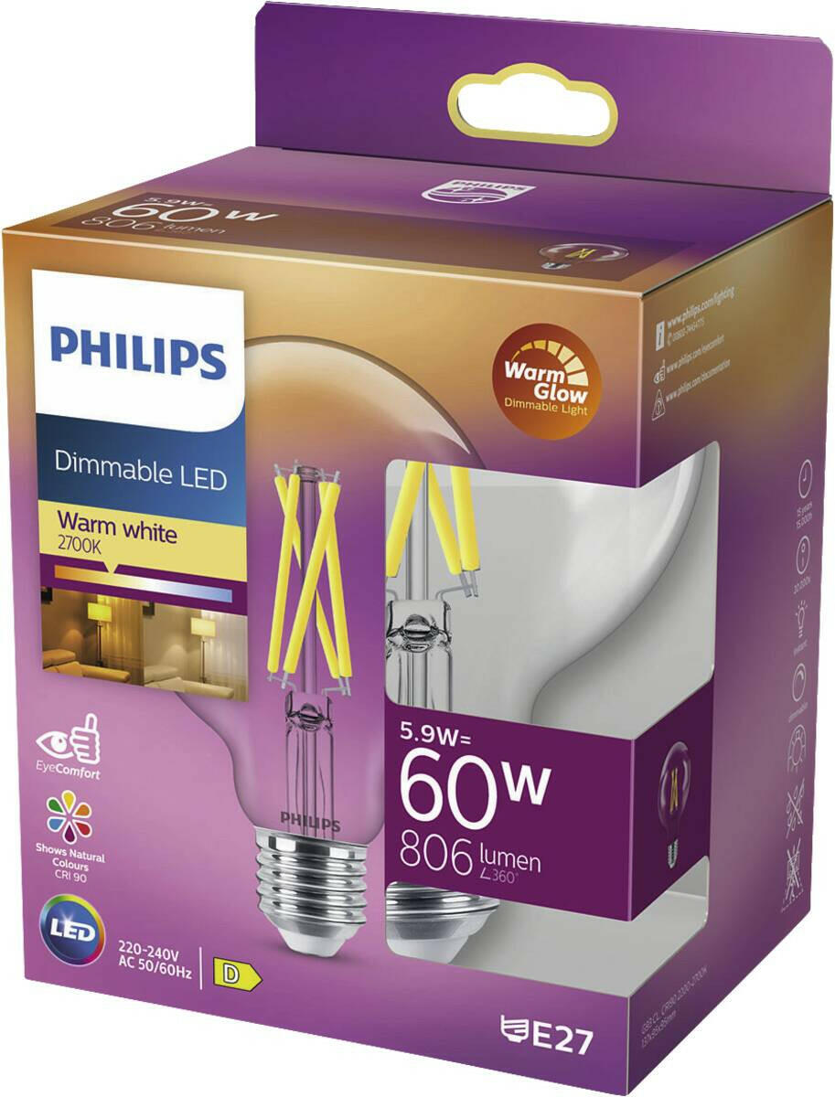 Philips LED classic 60W G93 E27 CL WGD90 1PF/4.