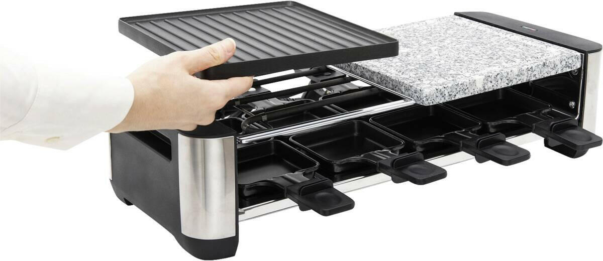 Fritel RSG 3280 Raclette Stone Grill zwart-zilver.