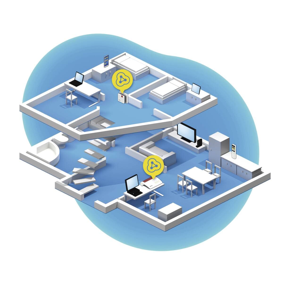 FRITZ! FRITZ!Repeater 600 Edition wit-rood