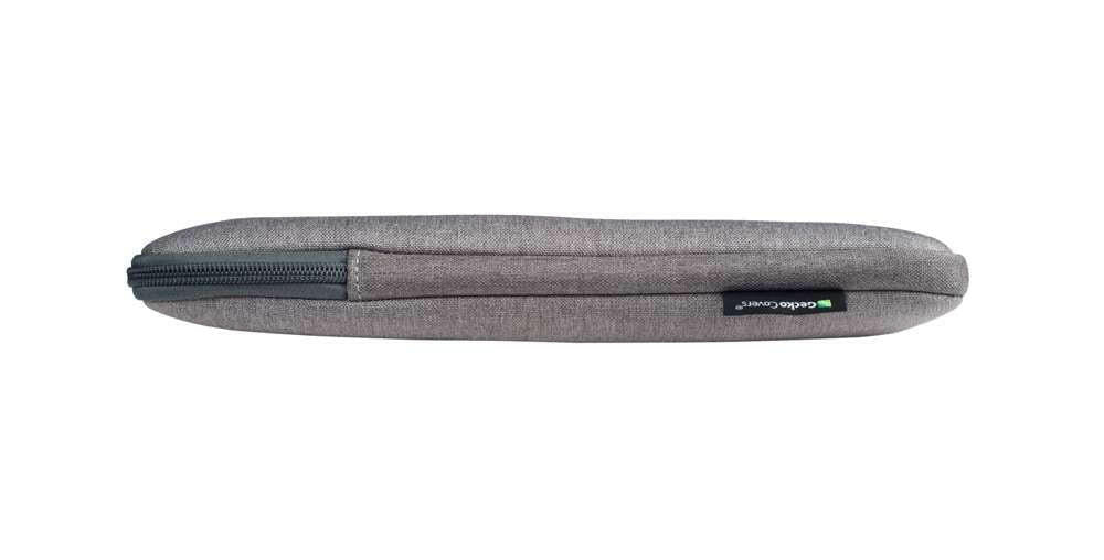 Gecko Universal Eco Laptop Case 13 inch Zipper Sleeve zwart.