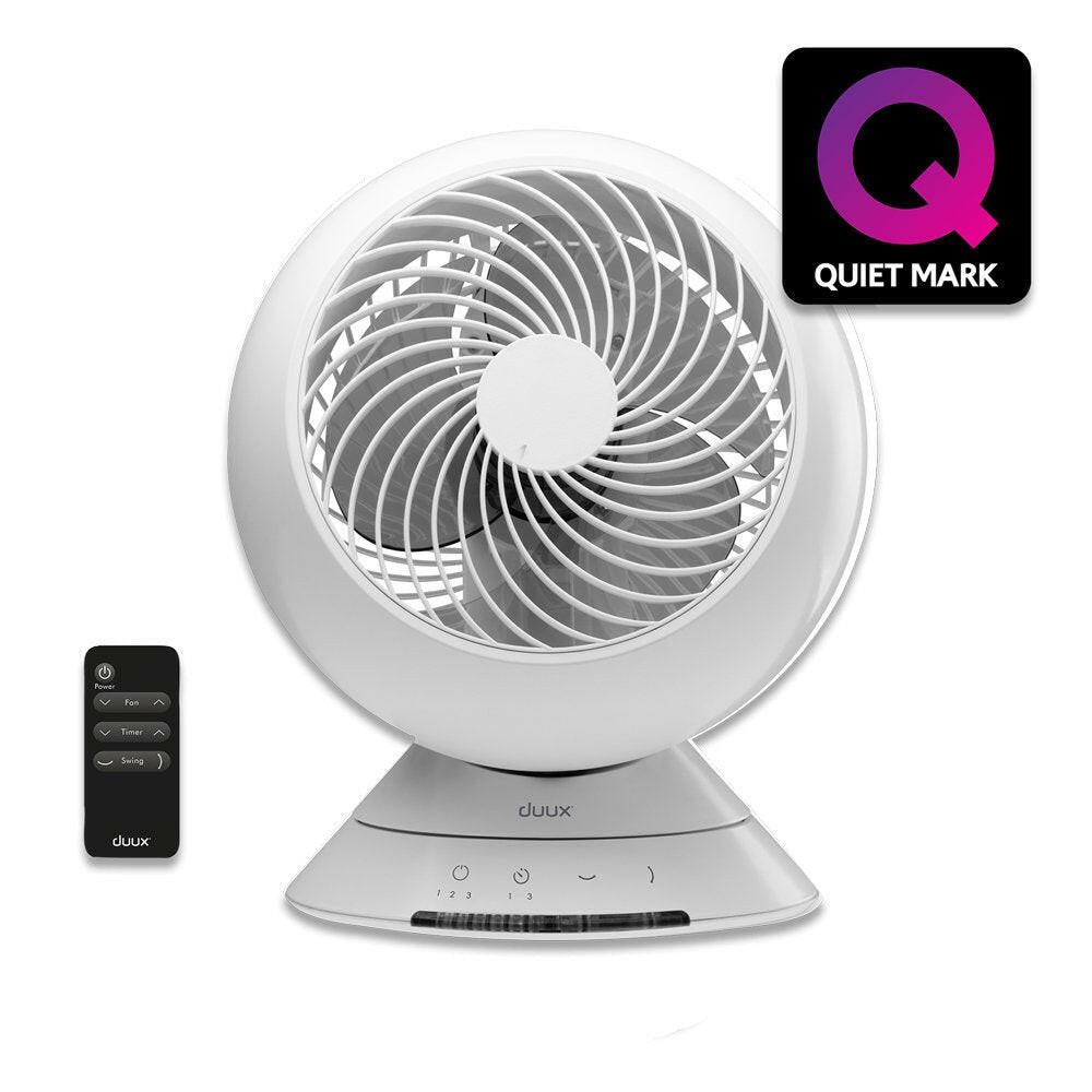 GLOBE TABLE FAN WHITE.