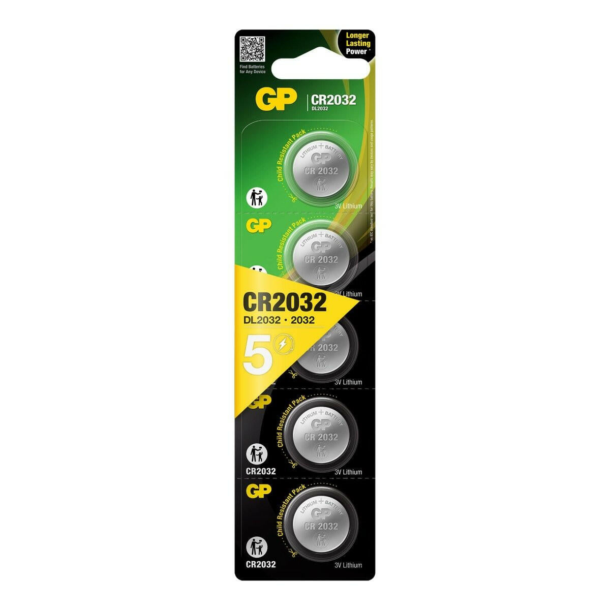 GP BATTERIJ KNOOPCEL CR1632 3V.