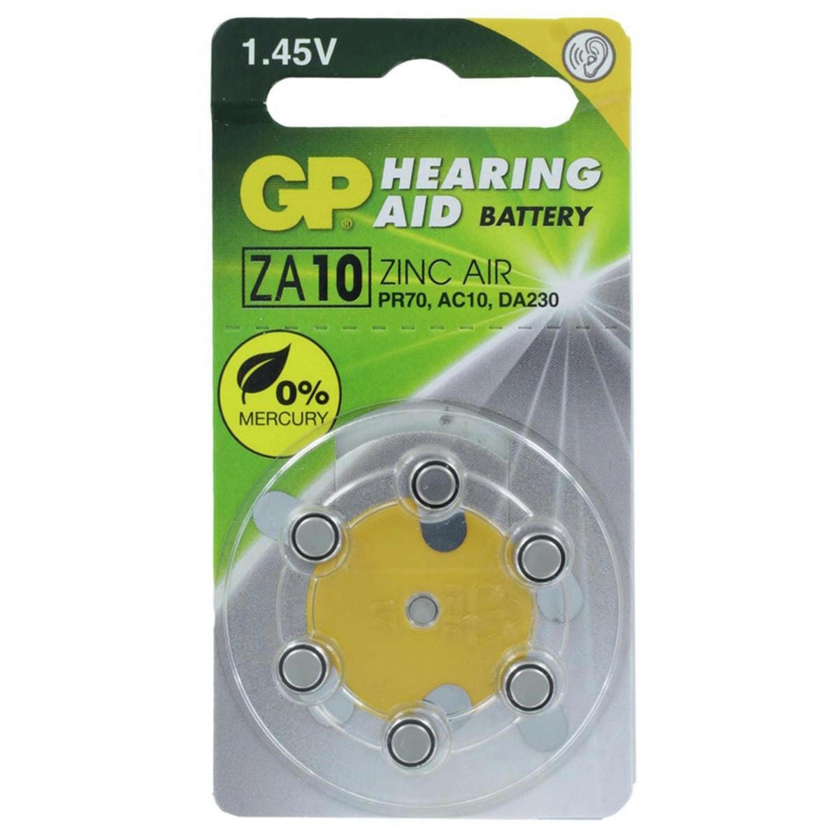 GP Battery GP Battery GPB1119 GP Hearing Aid Zinc Air 1,4V