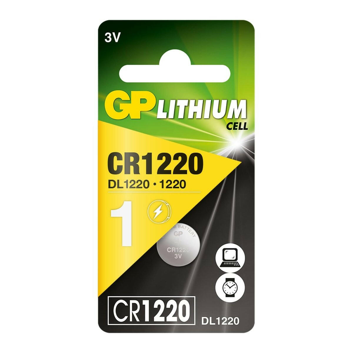 GP Battery GP KNOOPCEL LITH. CR1220.