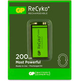 GP GP ReCyko+ Rechargable 9V Batterij 200mAh