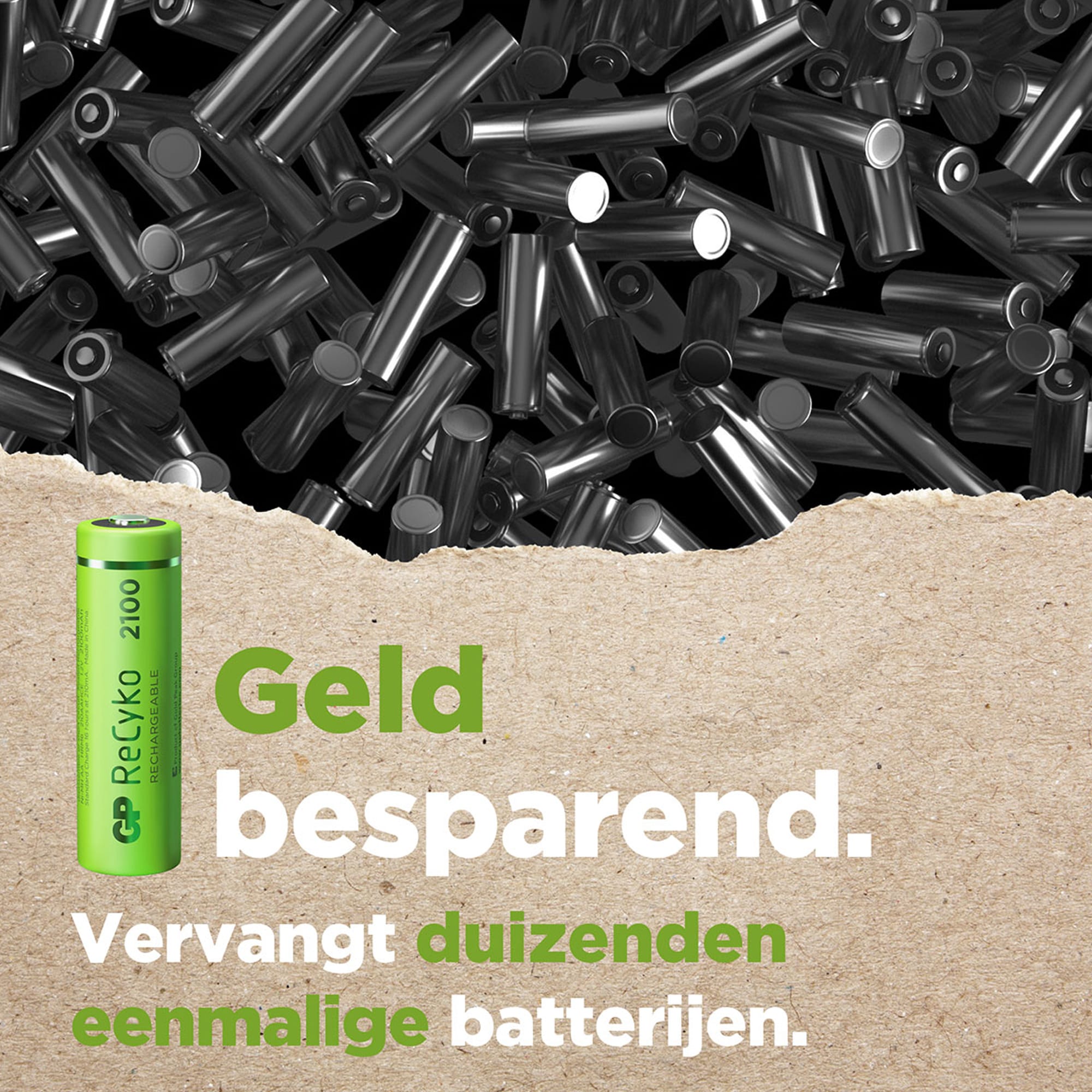 GP GP ReCyko Rechargeable AA Batterijen 2100mAh 2-Pack