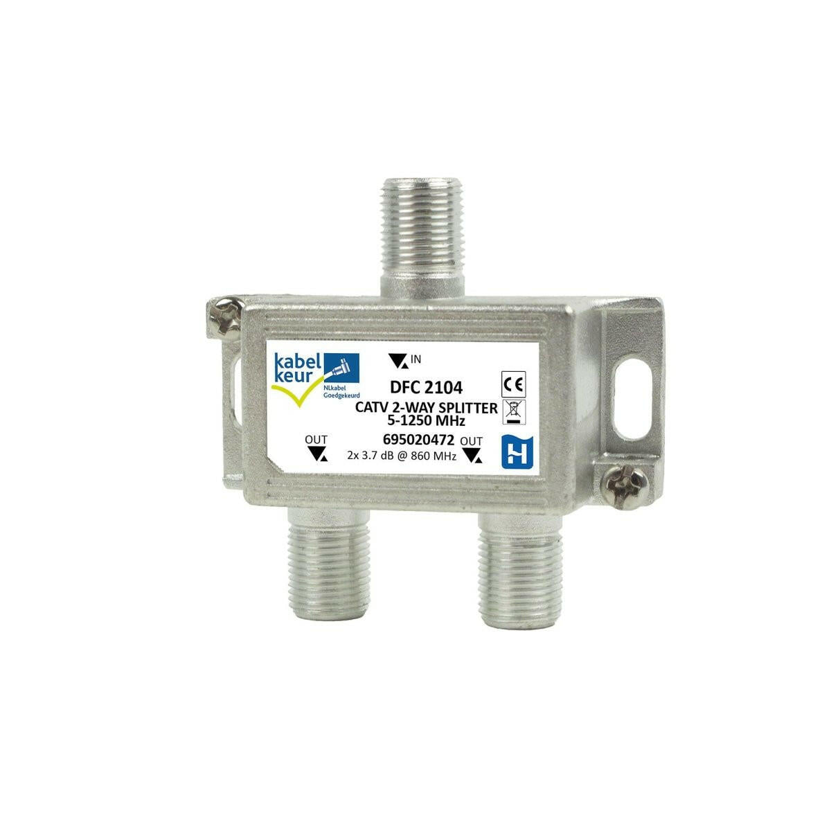 HIRSCHMANN VERDELER 2-VOUDIG DFC 2104 SHOP [NL KABEL].