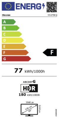 Hisense 55U79KQ - EP:Tummers