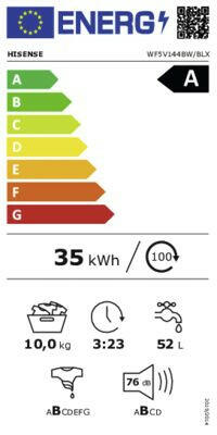 Hisense WF5V144BW/BLX wit.