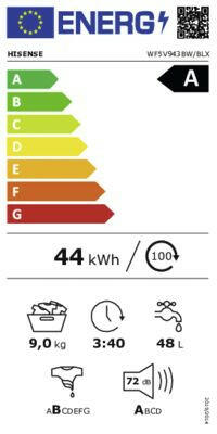 Hisense WF5V943BW/BLX wit.
