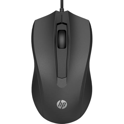 HP HP 100 Wired Mouse zwart