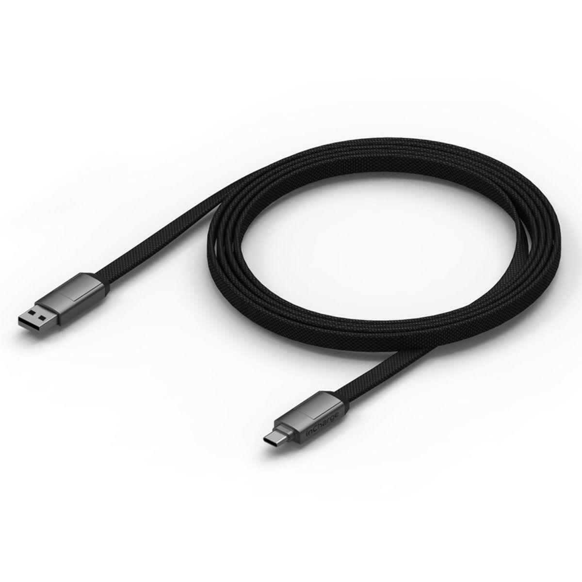 InCharge laad+datakabel 6-in-1 1.5m grijs.
