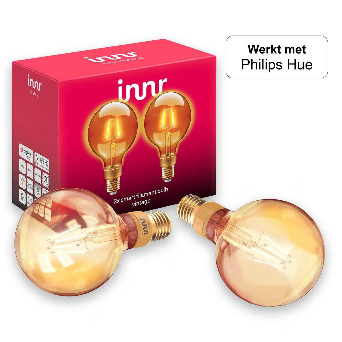 Innr Smart Filament Bulb E27 Vintage Globe RF 261-2.