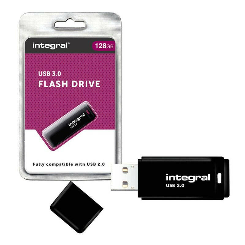 Integral Memory stick 128GB USB Flash Drive Zwart.