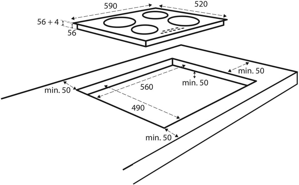 Inventum Inventum IKI6035 zwart