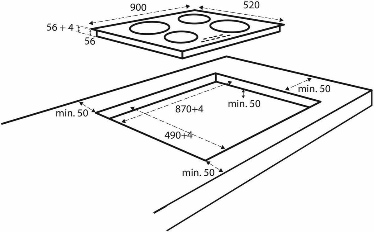 Inventum Inventum IKI9035 zwart