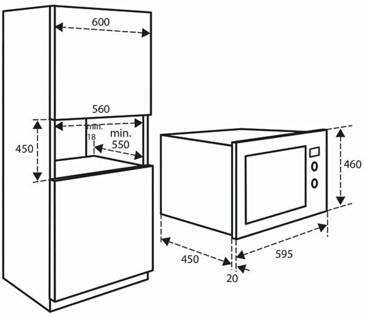 Inventum Inventum IMC6132F RVS-zwart